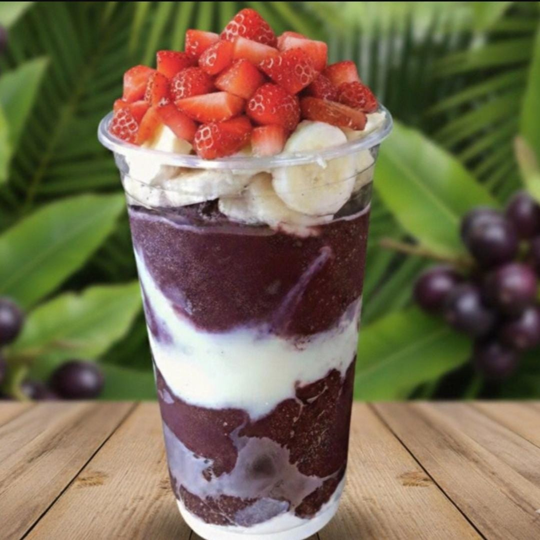 Açaí delicioso no copo de 500m. Monte seu Açaí com acompanhamentos variados!