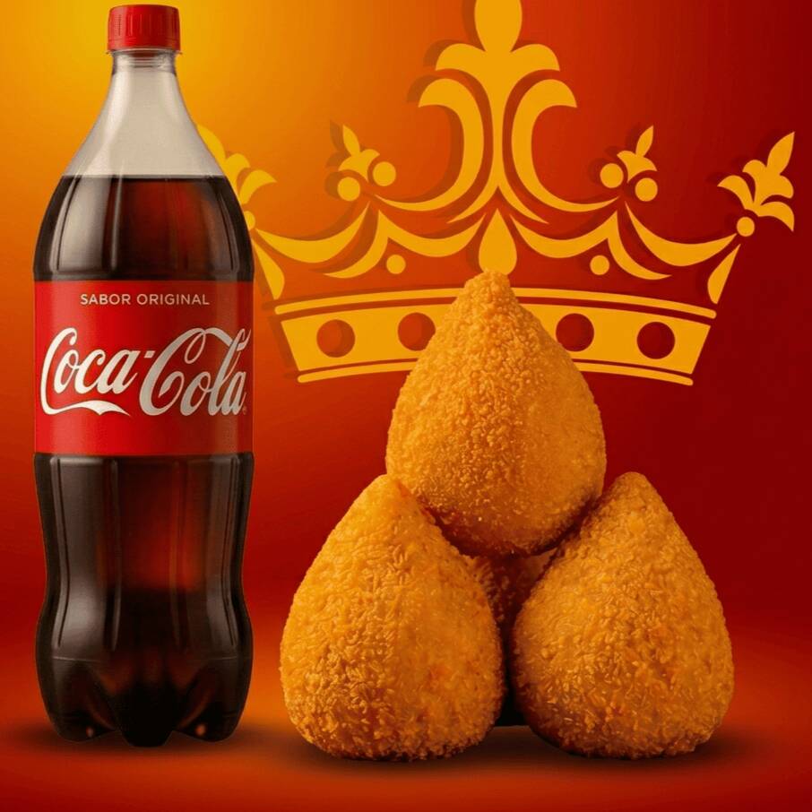 3 coxinhas a sua escolha + 1 refrigerante 600ml.