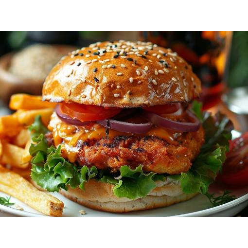 Hamburguesa de Res Angus con Piña