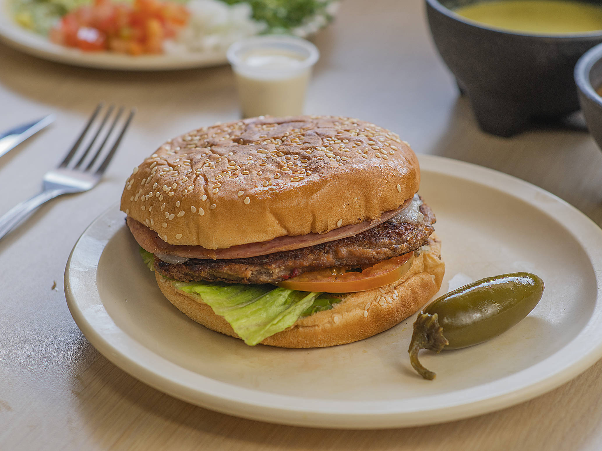 Hamburguesa Con Carne Asada