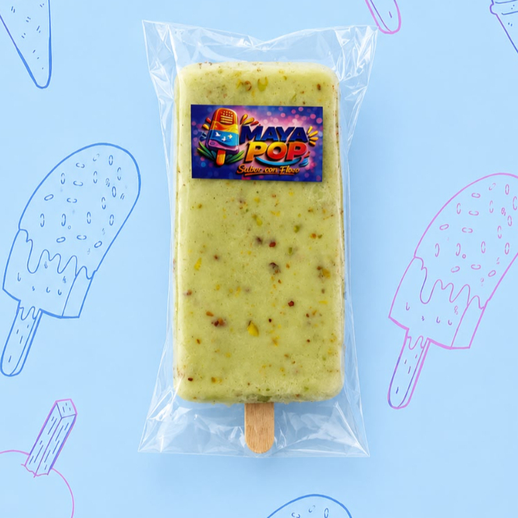 PALETA DE LECHE GORUMET-PISTACHO