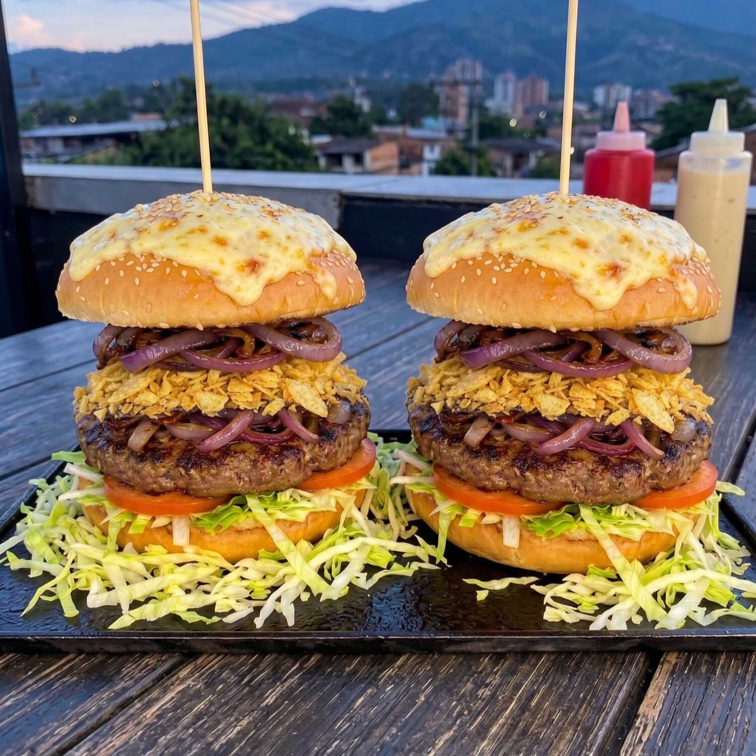 2 Hamburguesas Sencillas