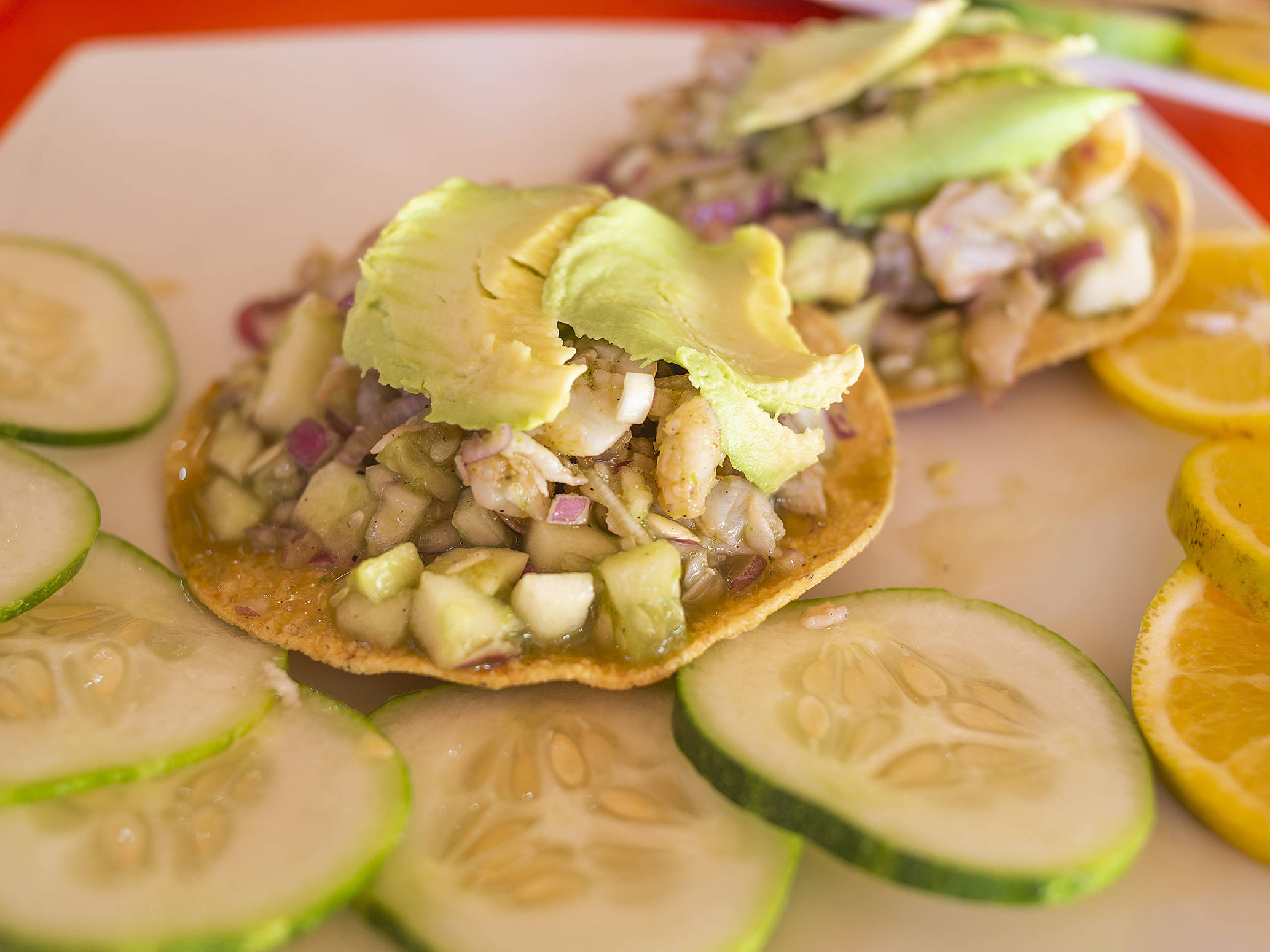 Tostada de Agua Chile Verde