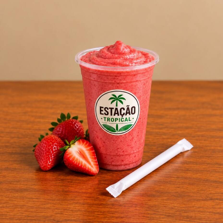Produto igual da foto. Morango batido com Leite e Leite Condensado Itambé.