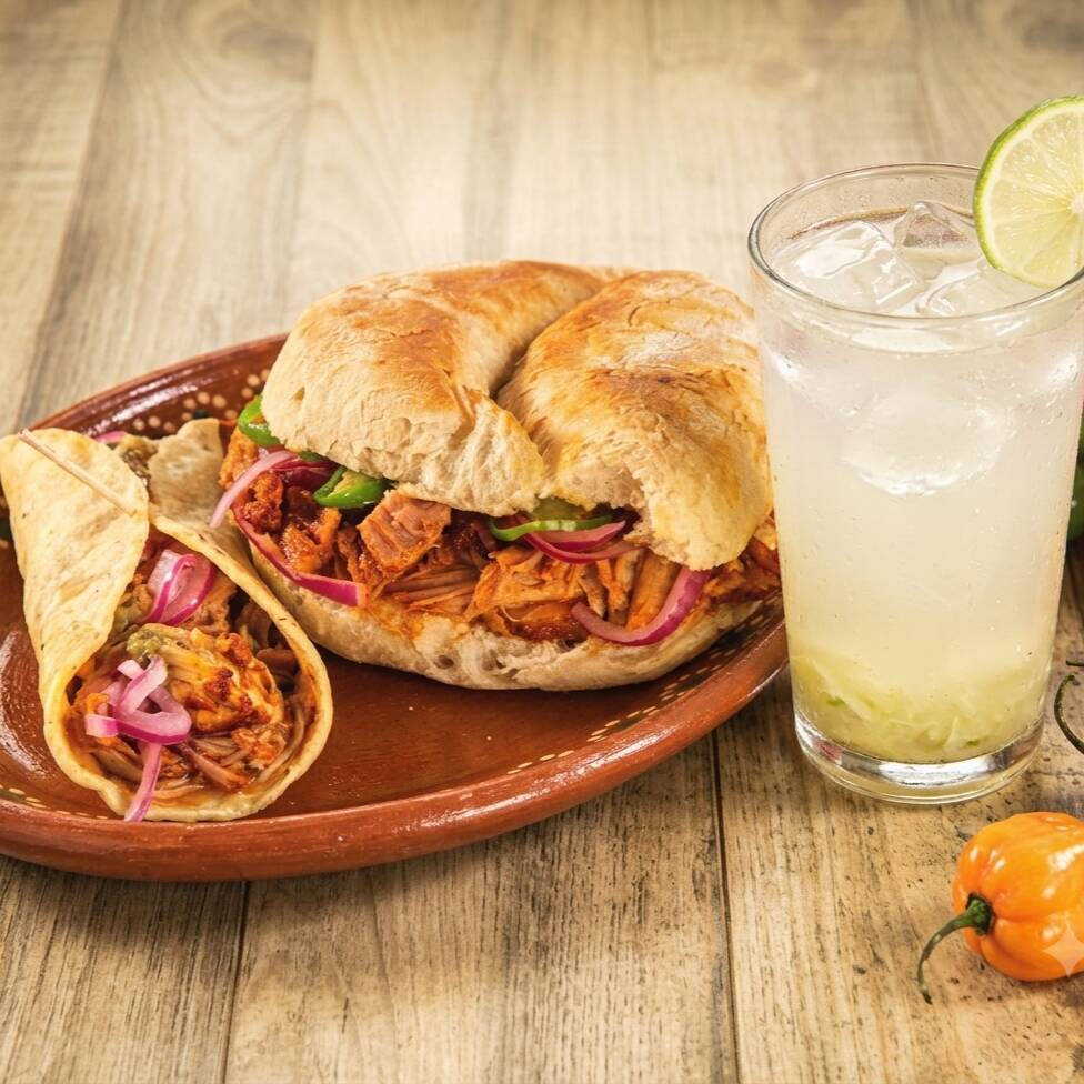1 Torta + 1 Taco + Agua del Día