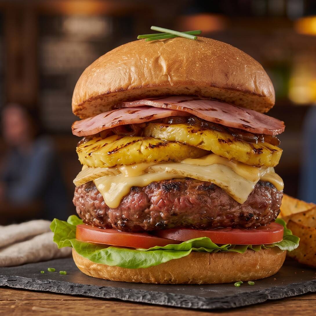 Hamburguesa Hawaiana