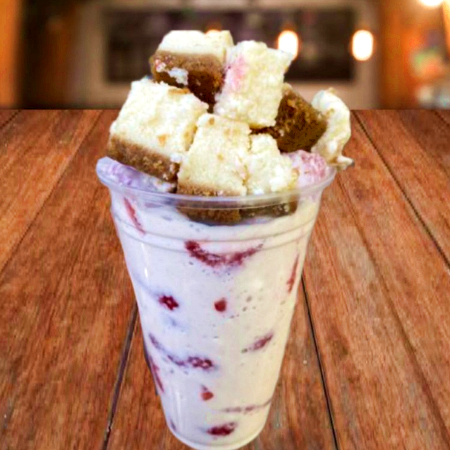 Vaso de Fresas con Cheesecake