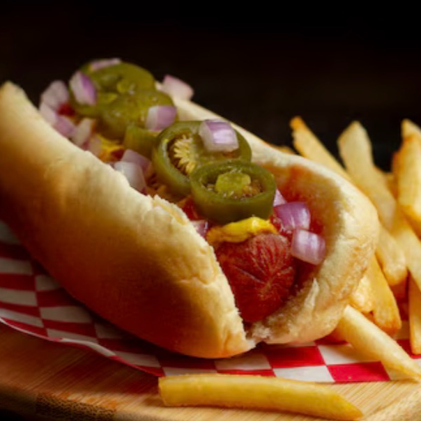 Hot Dog con Papas Y 1 LITRO DE AGUA DE SABOR