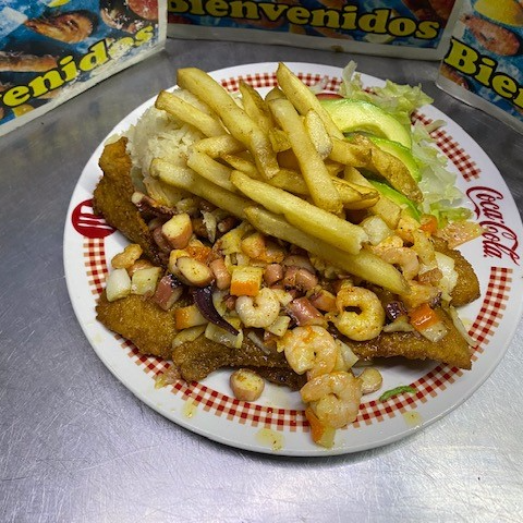 Filete de mariscos al olivo