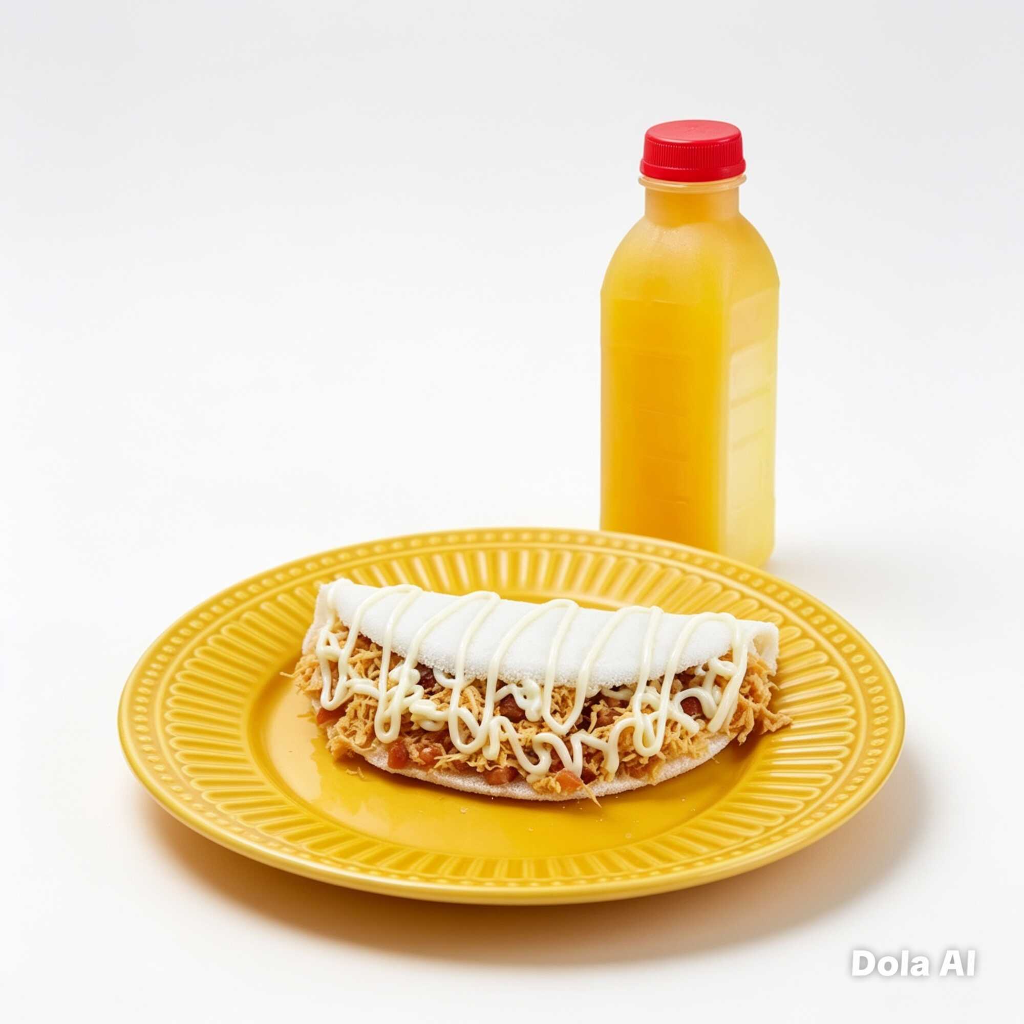 Uma tapioca de frango com bacon e catupiry +um suco delicioso de polpa à escolha
