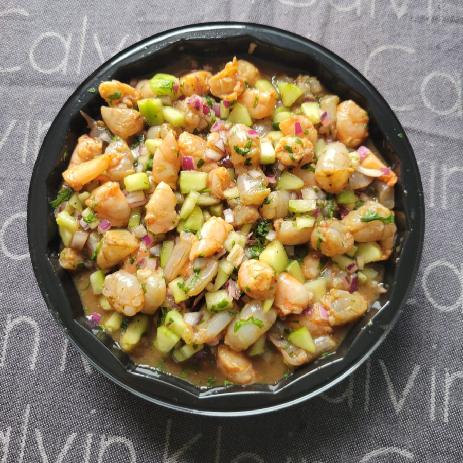 Ceviche Mixto Camaron Crudo y Cocido