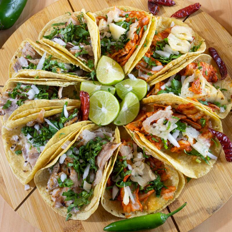 5 x Tacos de Pastor o Carne Árabe de Trompo (2x1)