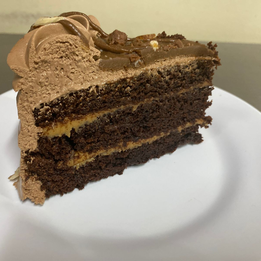 Porcion queque de chocolate