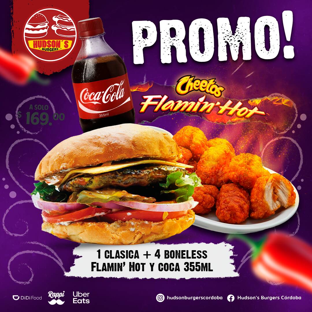 Clasica Flamin Hot 4 Boneless + Coca 355