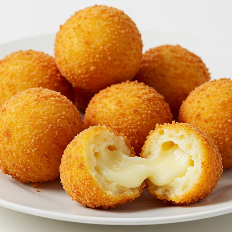 Aproveite nossa deliciosa oferta: 15 bolinhas de queijo douradinhas e crocantes, fritas na hora, com queijo bem cremoso, e Coca-Cola 350ml.