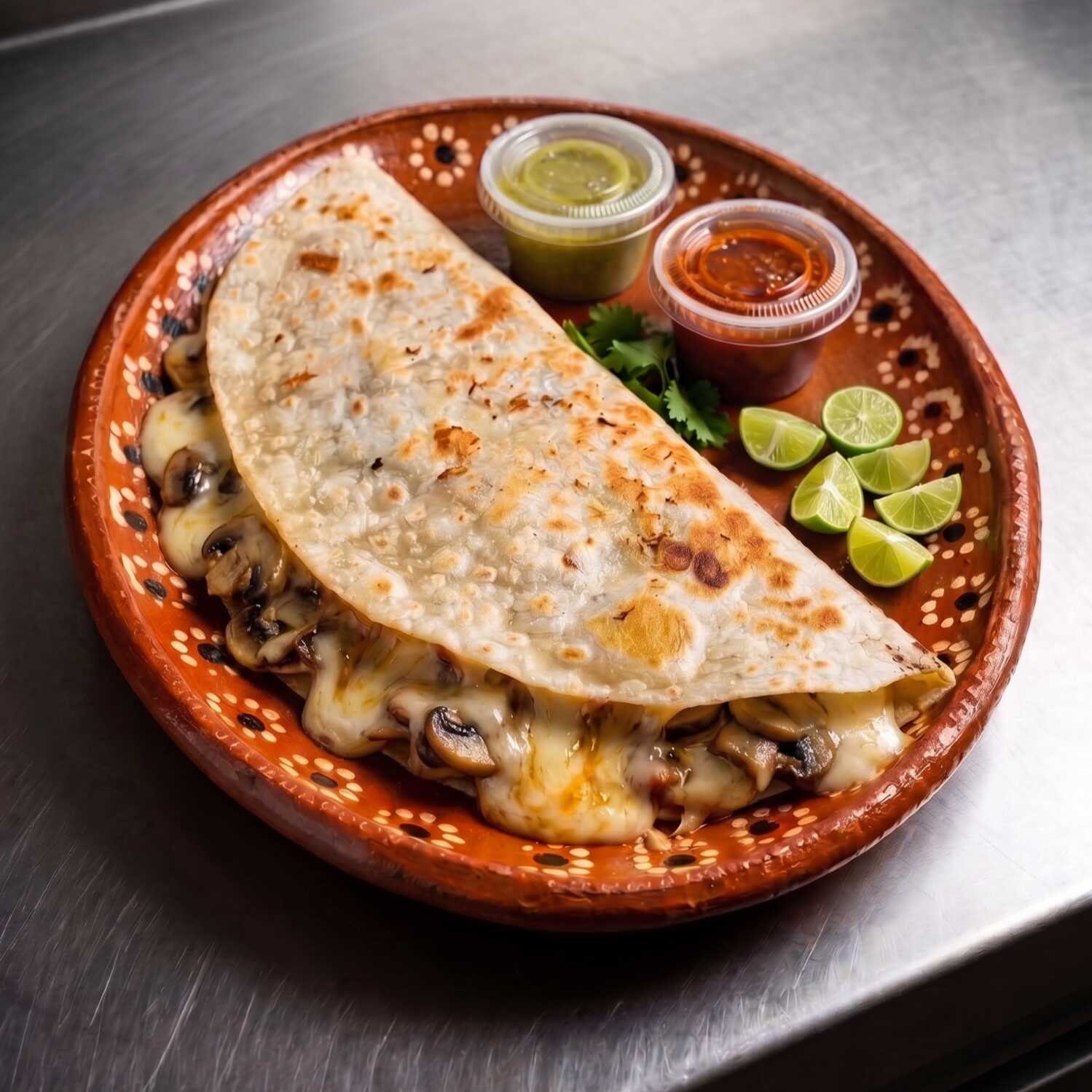 Mega Quesadilla de Champiñones