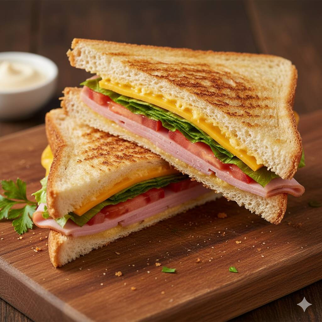 Sándwich Tostado Jamón y Queso