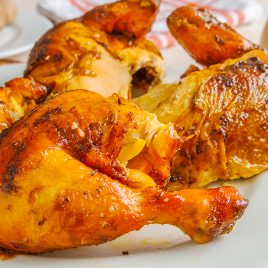 Medio pollo asado