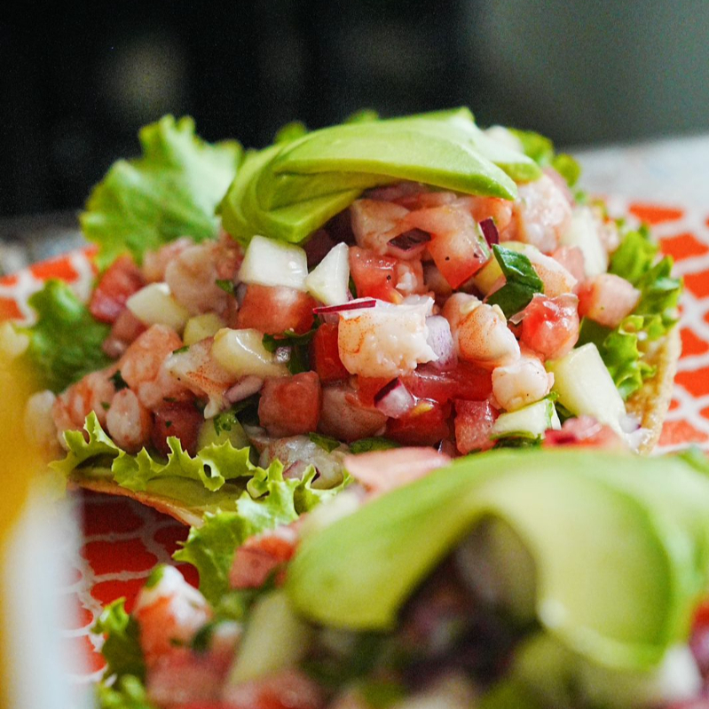 Tostadas de Camarón (2pz)