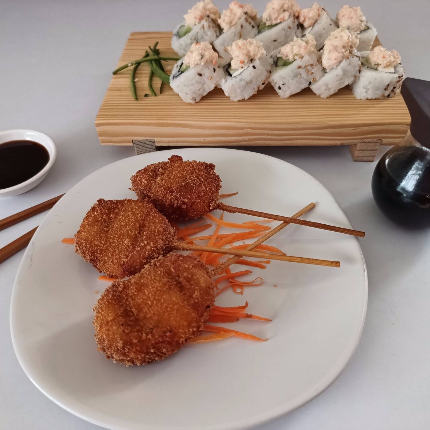 Kushiage de Plátano con Queso