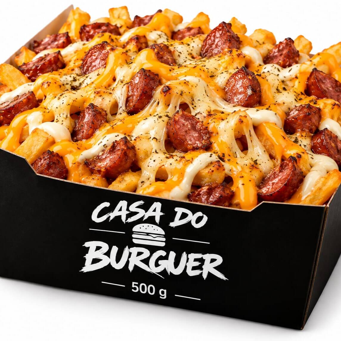 Fritas 100g com queijo mussarela e calabresa