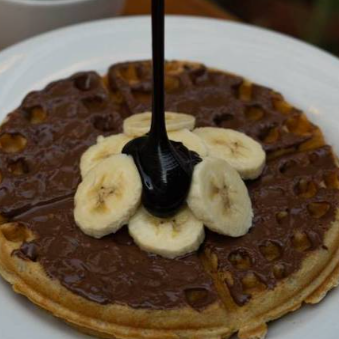 Waffle Nutella con Plátano