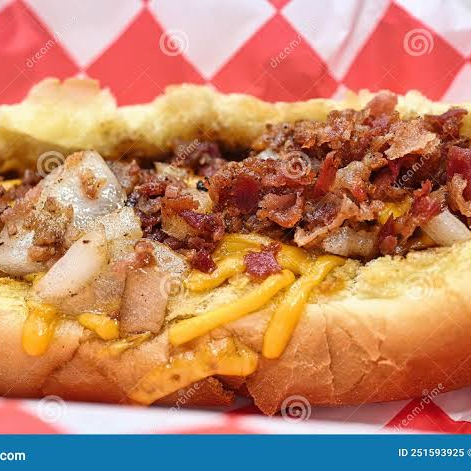 Hotdog con Tocino