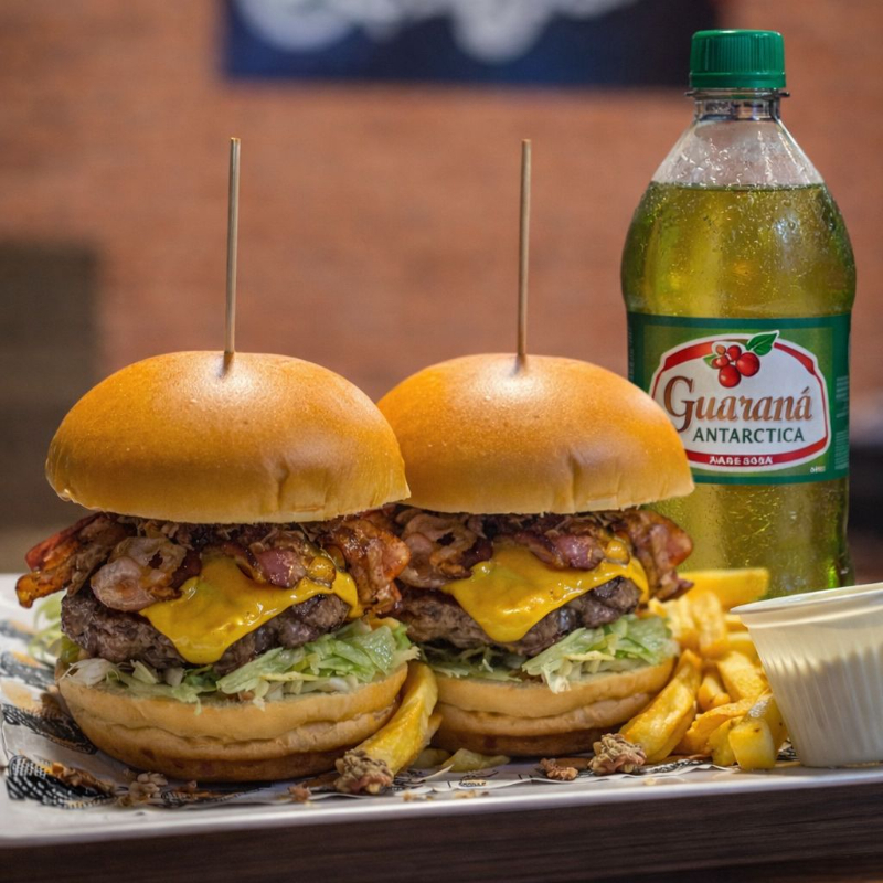 2 Alucinado Bacon + Batata-frita + Coca-Cola 600ml