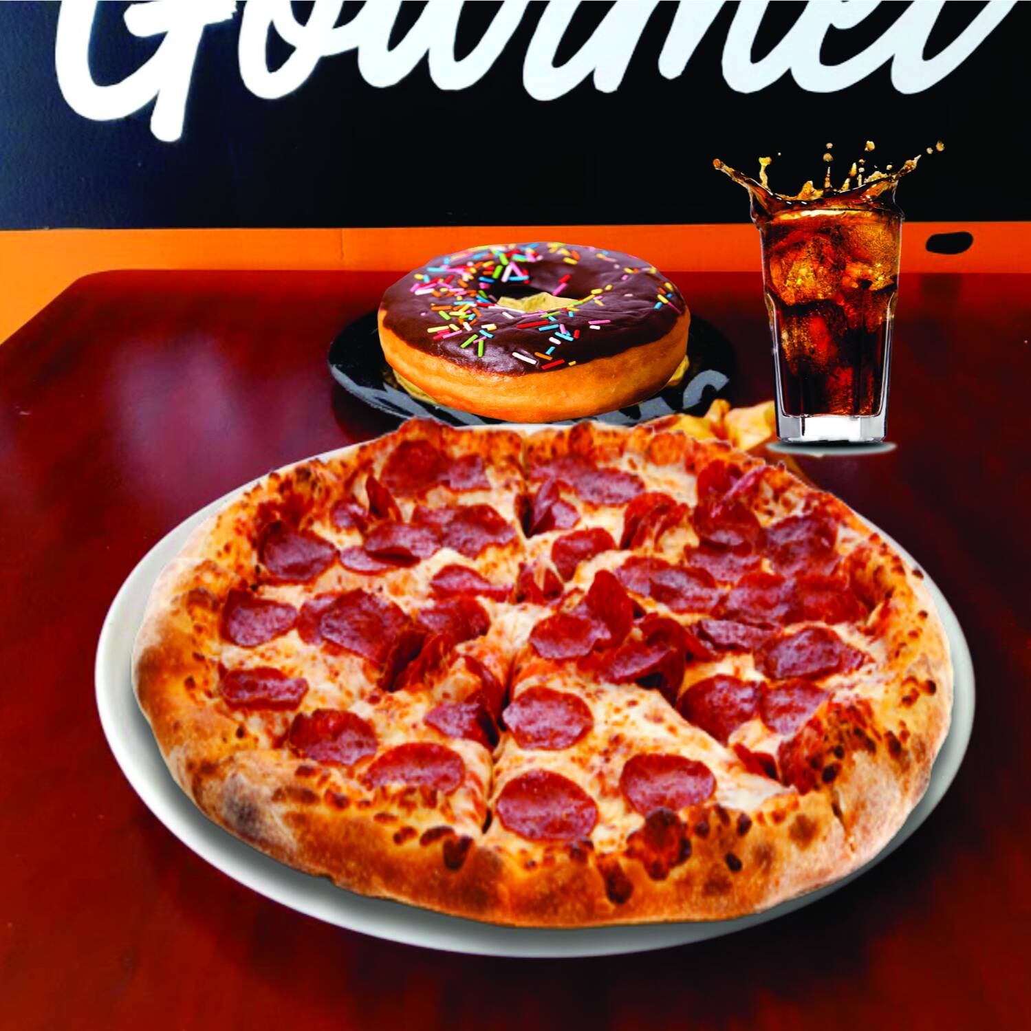 Pizza Mediana y Refresco