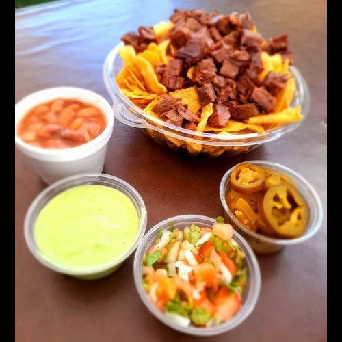 Nachos carne arrachera