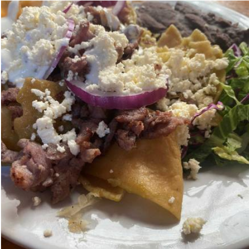 Chilaquiles Arrachera o Cecina