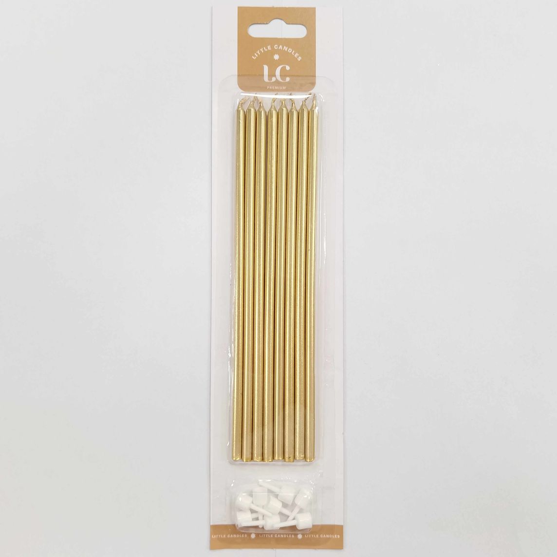 Velas largas oro