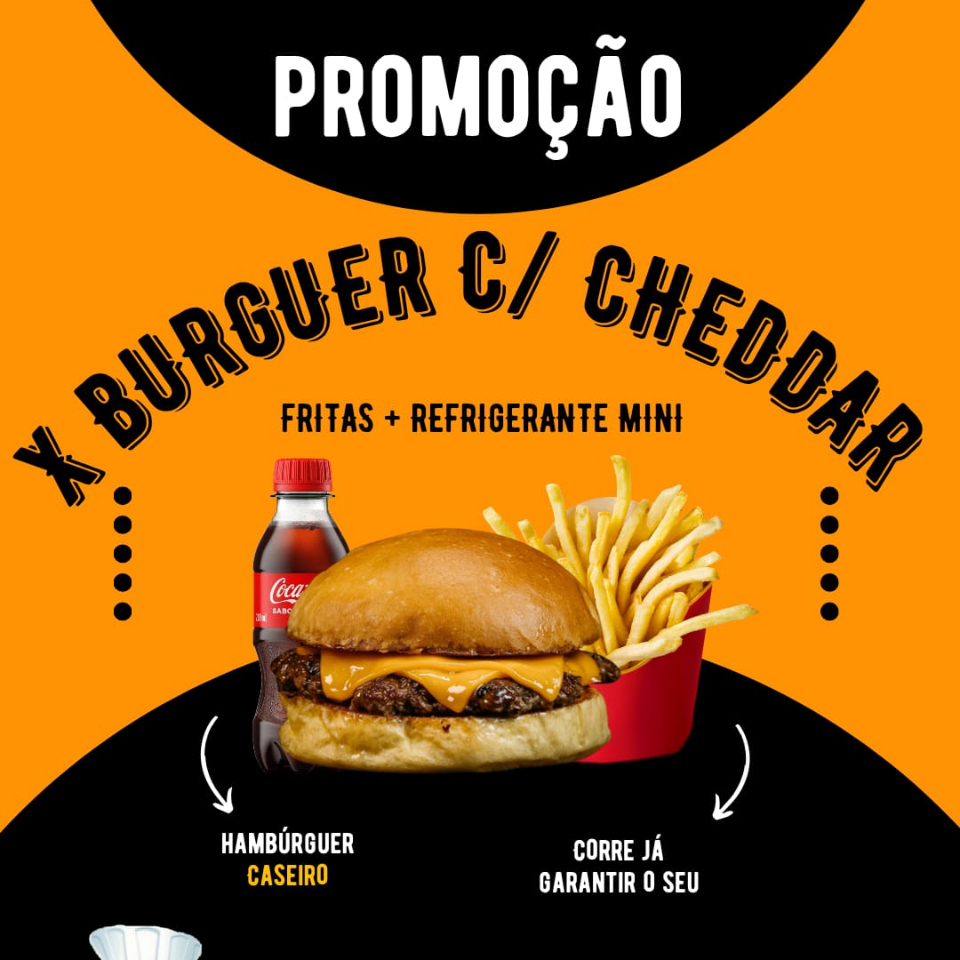 hamburguer ,queijo e presunto ,cheddar bisnaga