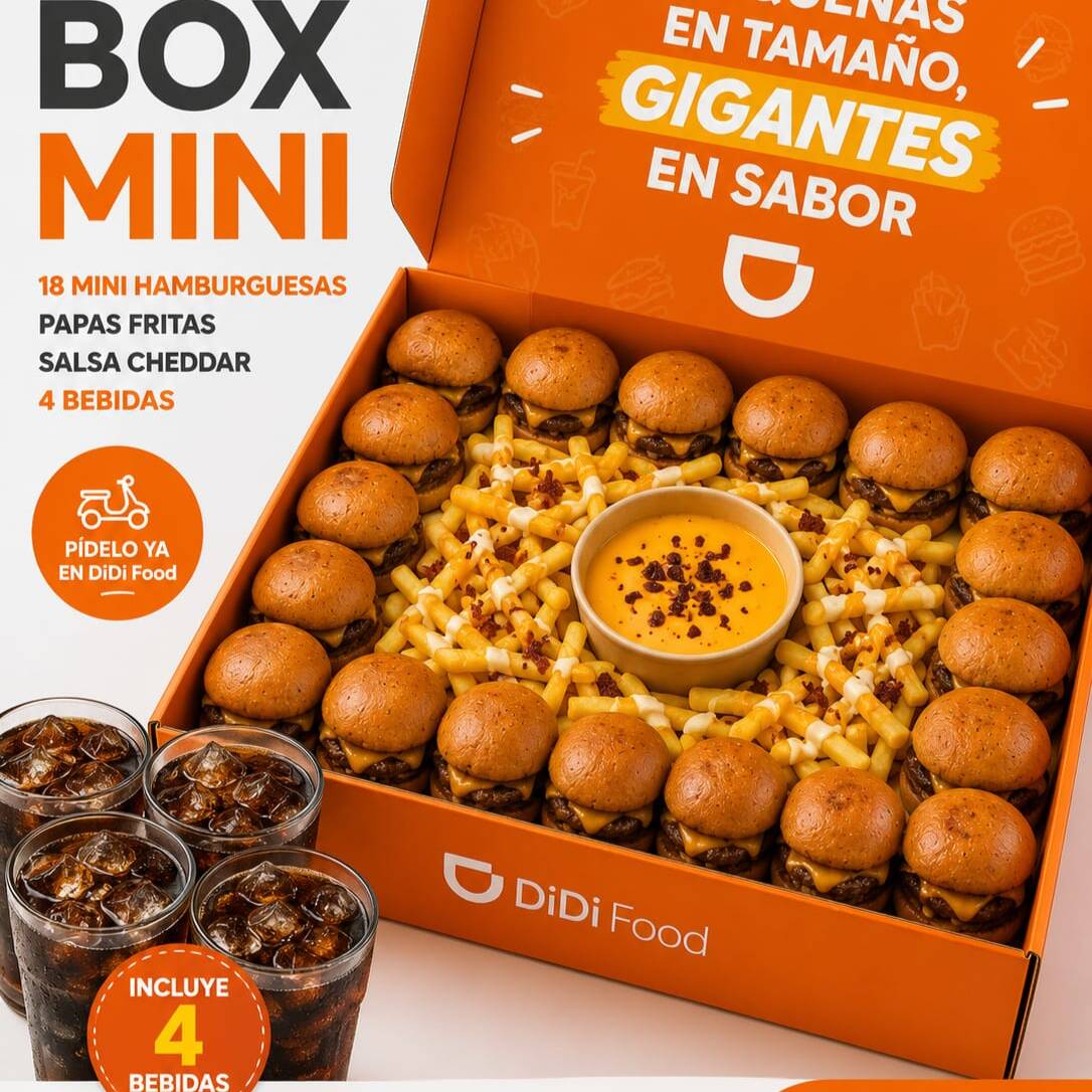 Mini Burgers + Bebidas.
