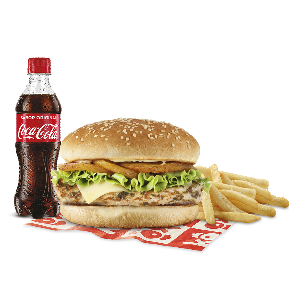 Combo hamburguesa kokoriko a la plancha