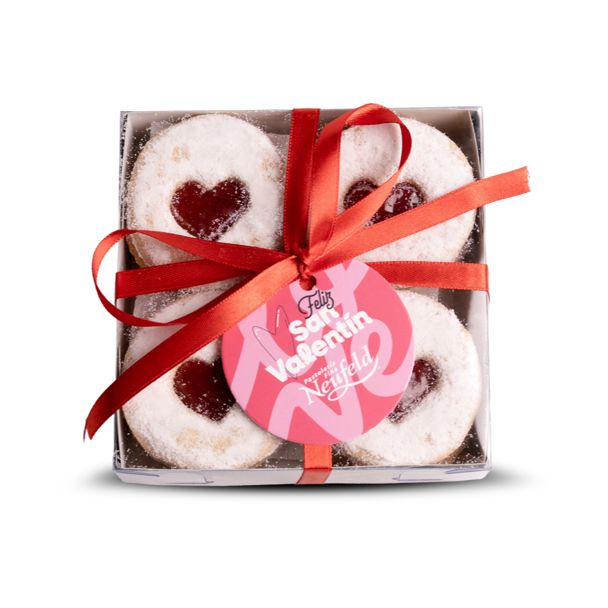 Caja de Galletas Fresa San Valentín