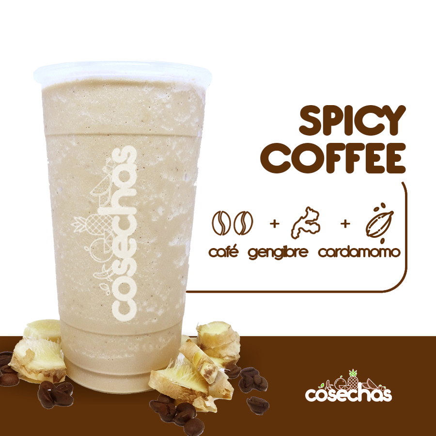 O café se une às notas aromáticas do cardamomo e ao toque marcante do gengibre, criando uma bebida intensa, envolvente e cheia de caráter.