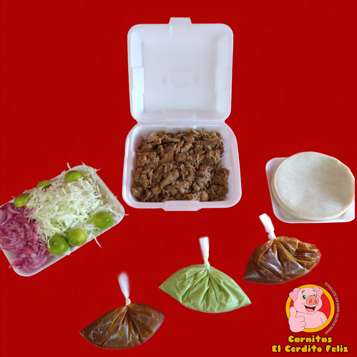 3/4 Kg. Carnitas (Para 4 - 5 Personas aprox.)