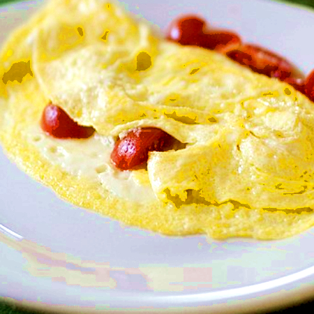BAGEL OMELETTE HUEVO CON CHORIZO