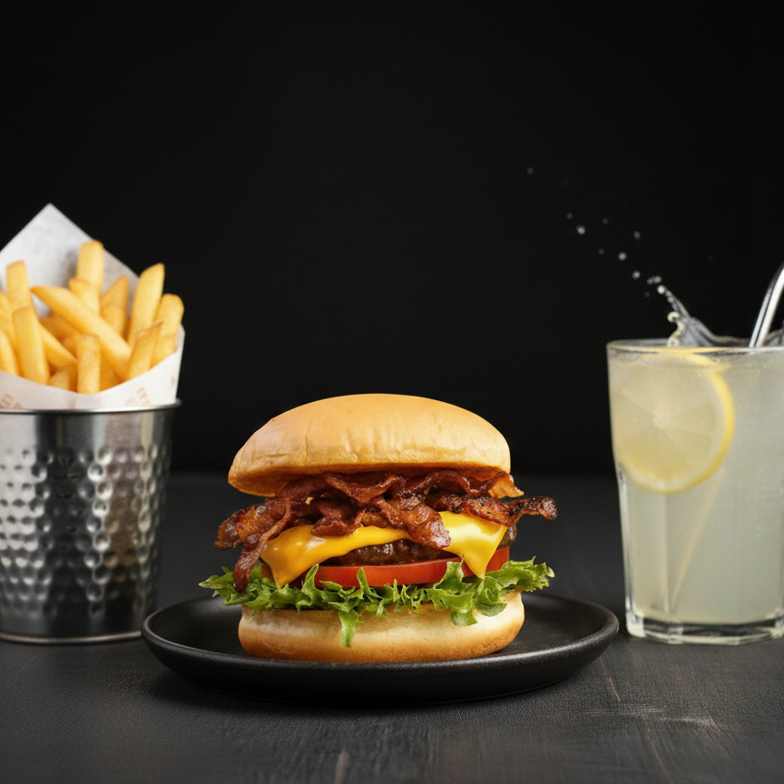 Combo Personal Hamburguesa Bacon Premium