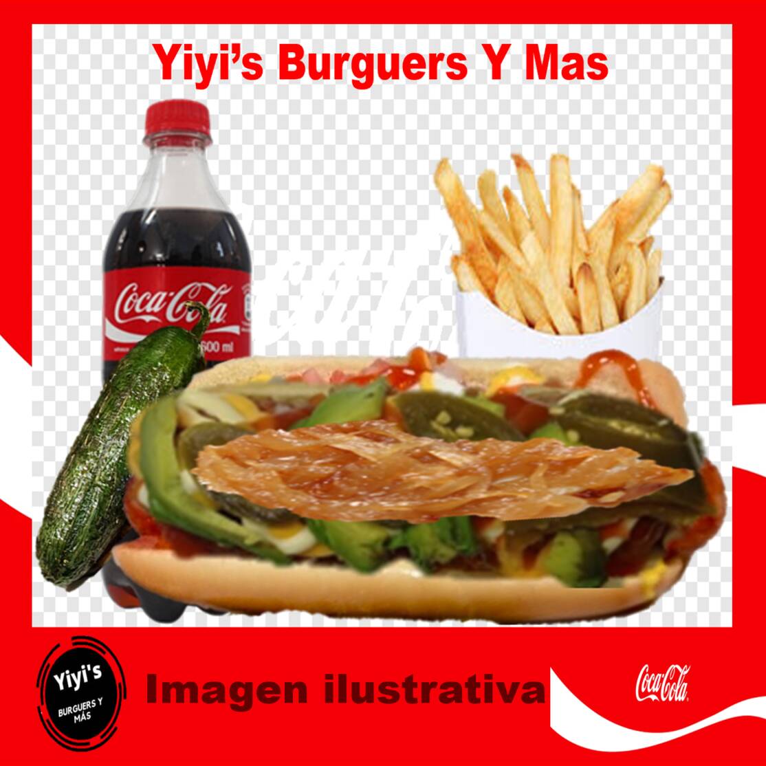 Combo Hot Dog Embarazado Papas y Refresco