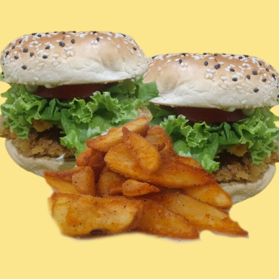 2 Chicken Burgers + Papas Gajo