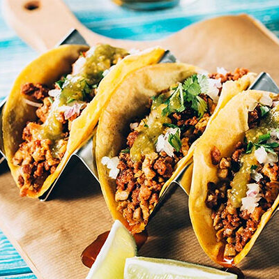 TACO ARRACHERA CON QUESO