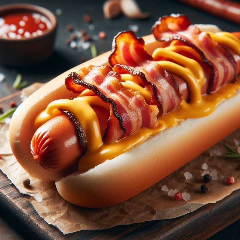 Hot Dog con Tocino