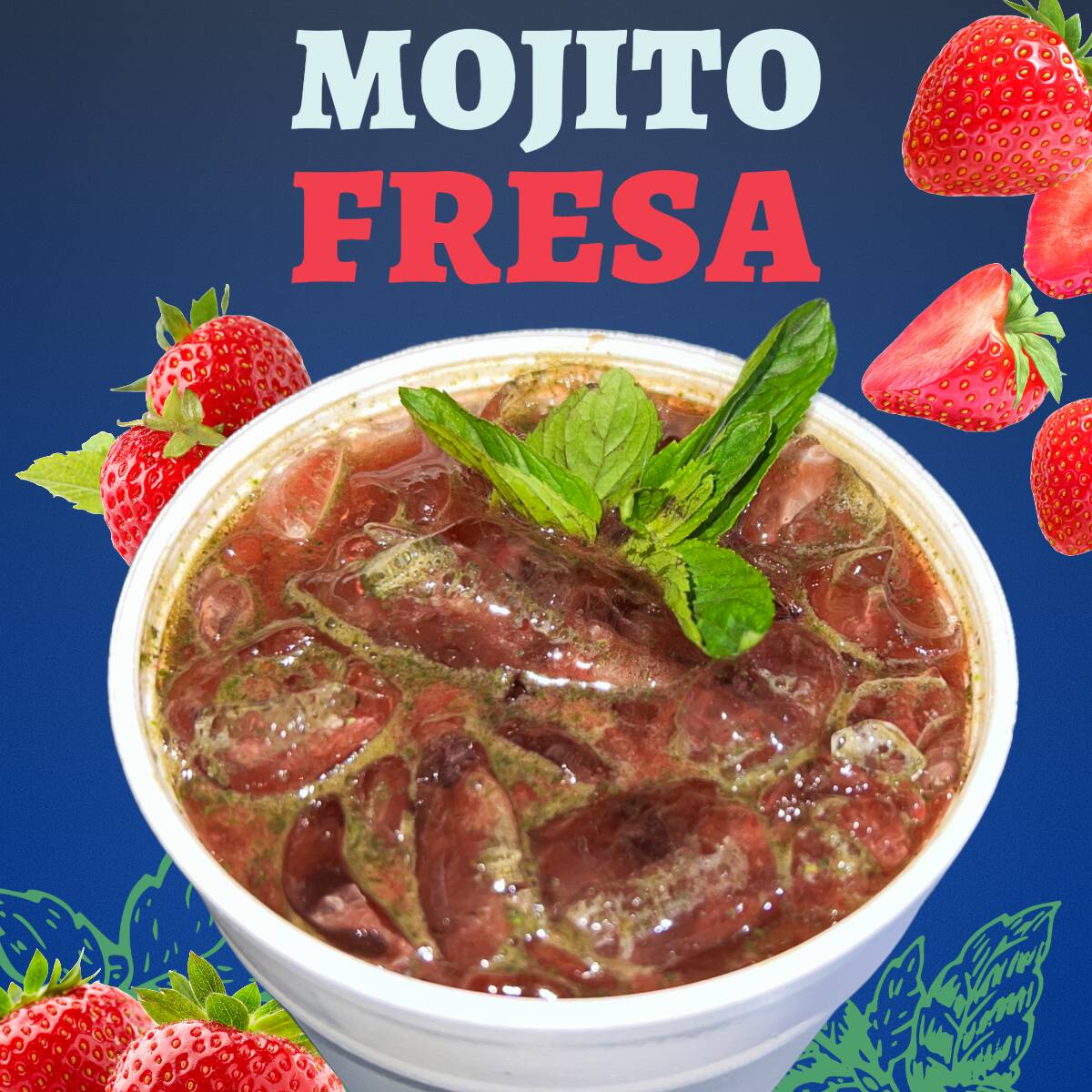Mojito Fresa Sin Alcohol