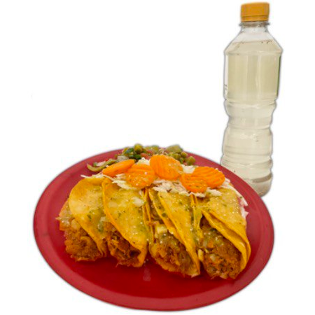 4 Tacos de Chicharrón y 1 Bebida