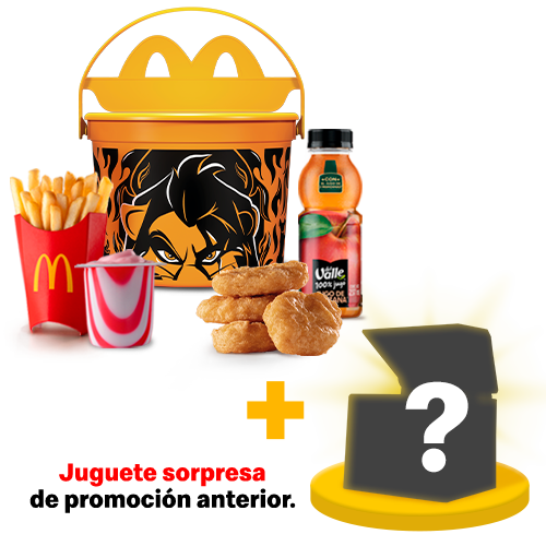 Cajita Feliz McNuggets de pollo 4 pzas + Juguete de promoción an