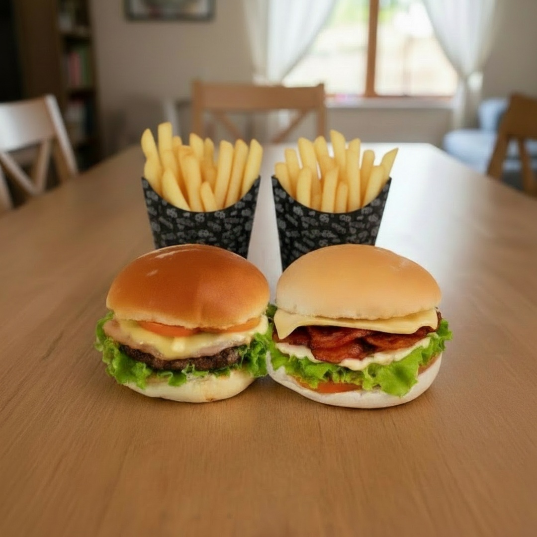 2 lanches+300 gramas de batata
