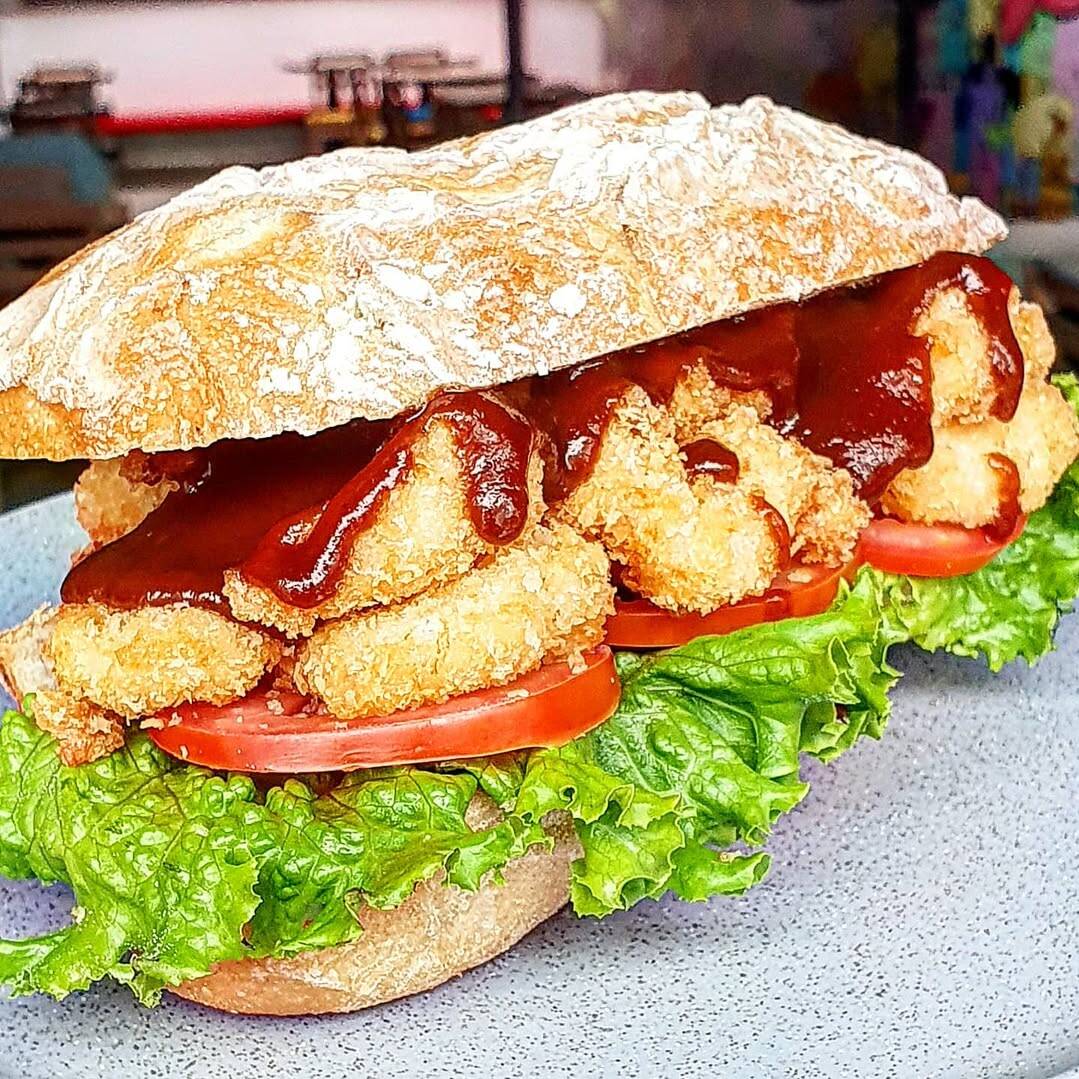Sánguche de Langostinos a la Bbq