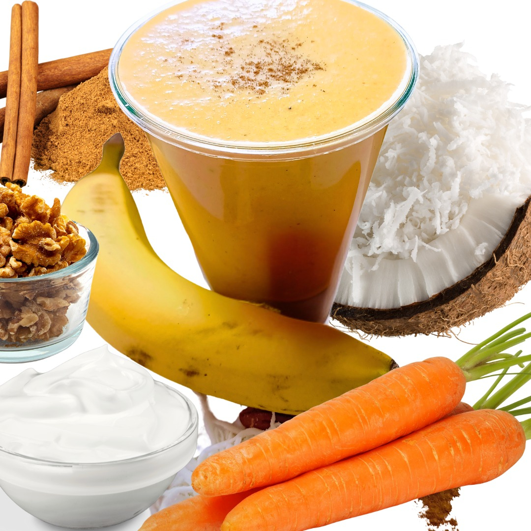 Smoothie de Zanahoria, Coco Y Plátano